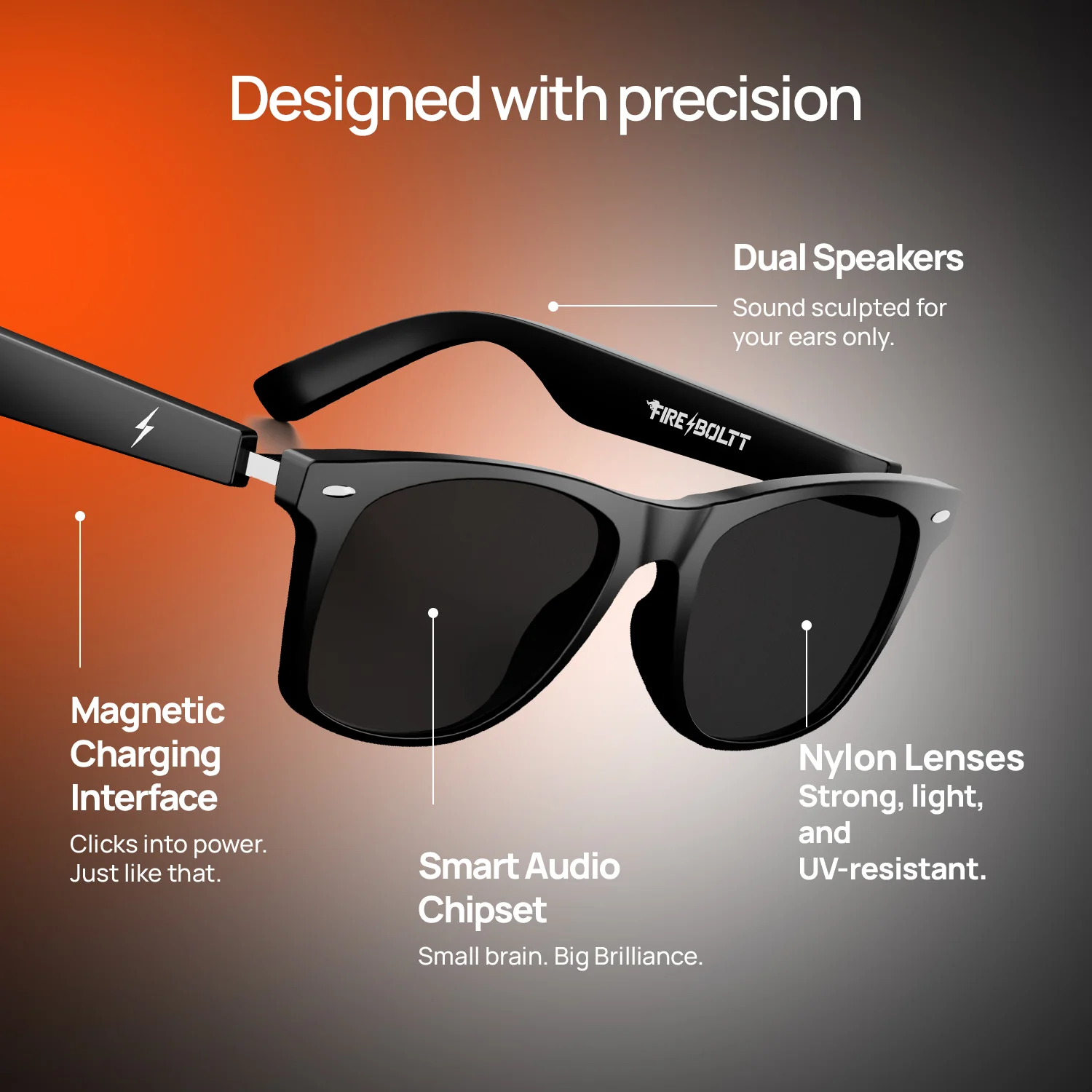 Fire-Lens Dune Smart Glasses | Wireless Bluetooth - Image 11