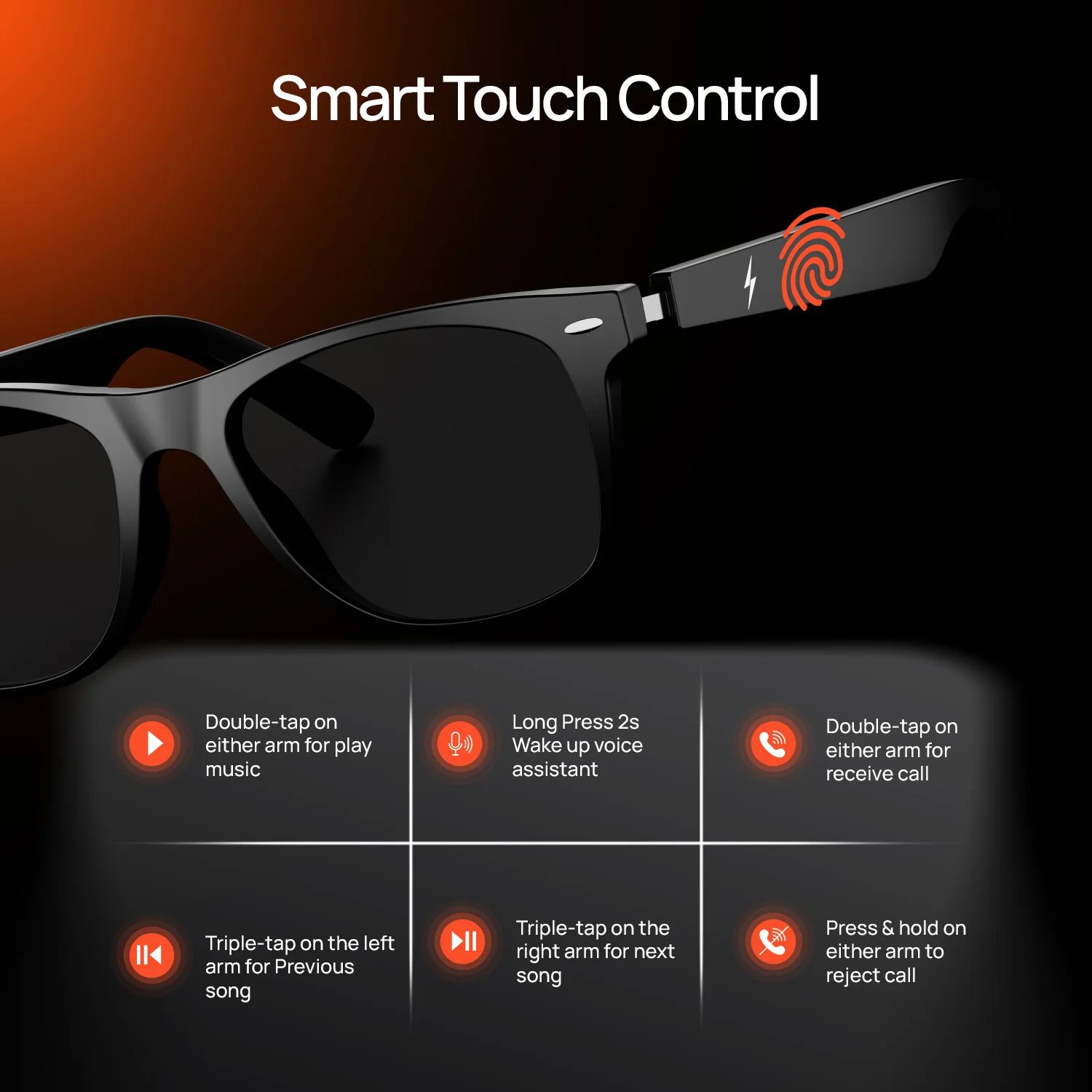 Fire-Lens Dune Smart Glasses | Wireless Bluetooth - Image 12