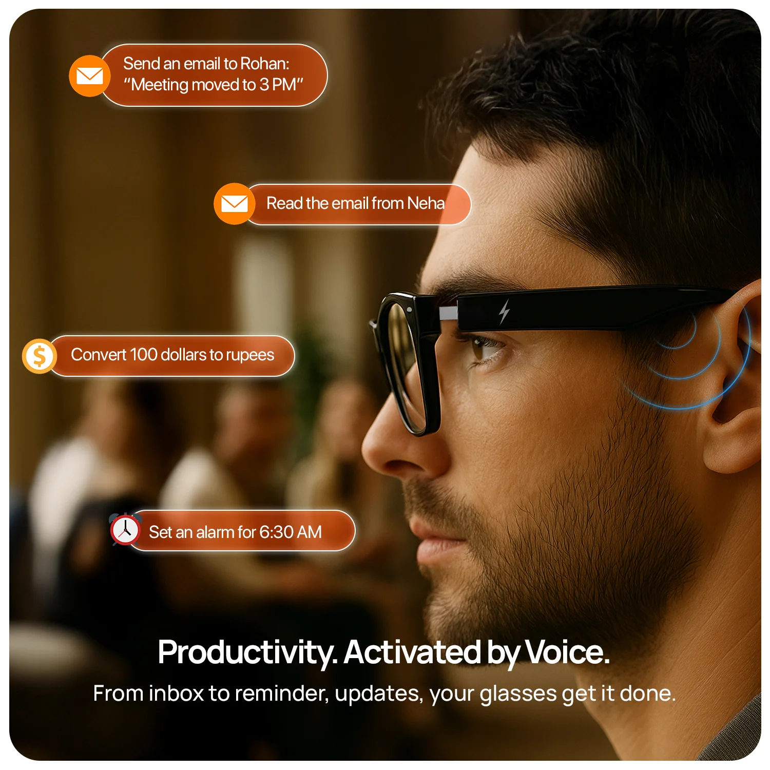 Fire-Lens Crux Smart Glasses | Wireless Bluetooth - Image 21
