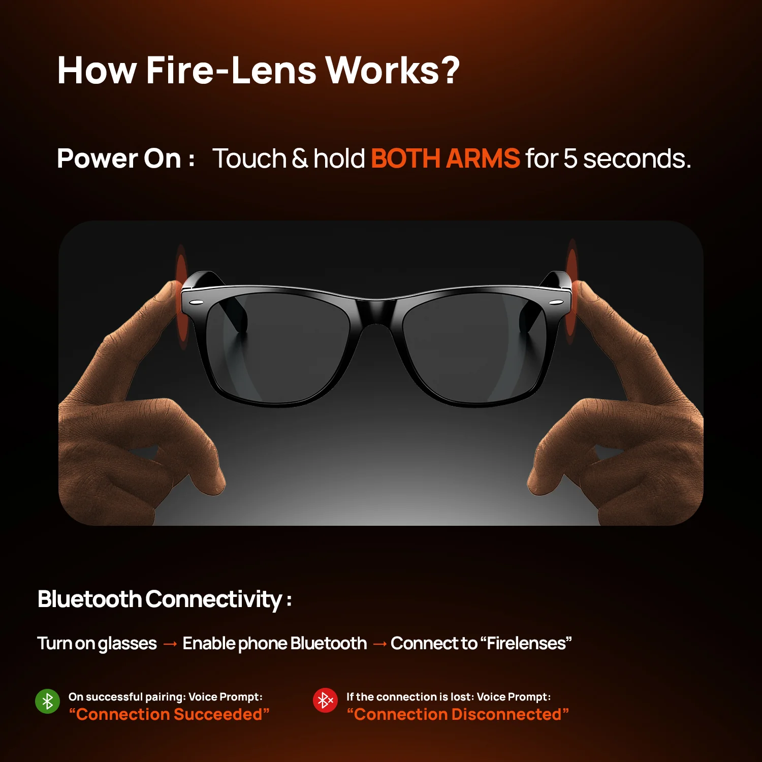 Fire-Lens Crux Smart Glasses | Wireless Bluetooth - Image 26