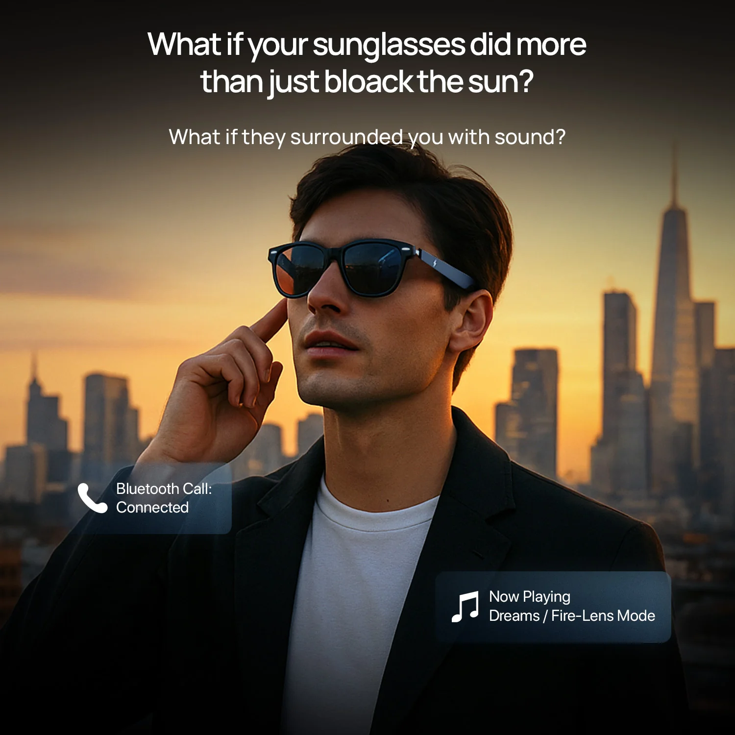 Fire-Lens Crux Smart Glasses | Wireless Bluetooth - Image 7