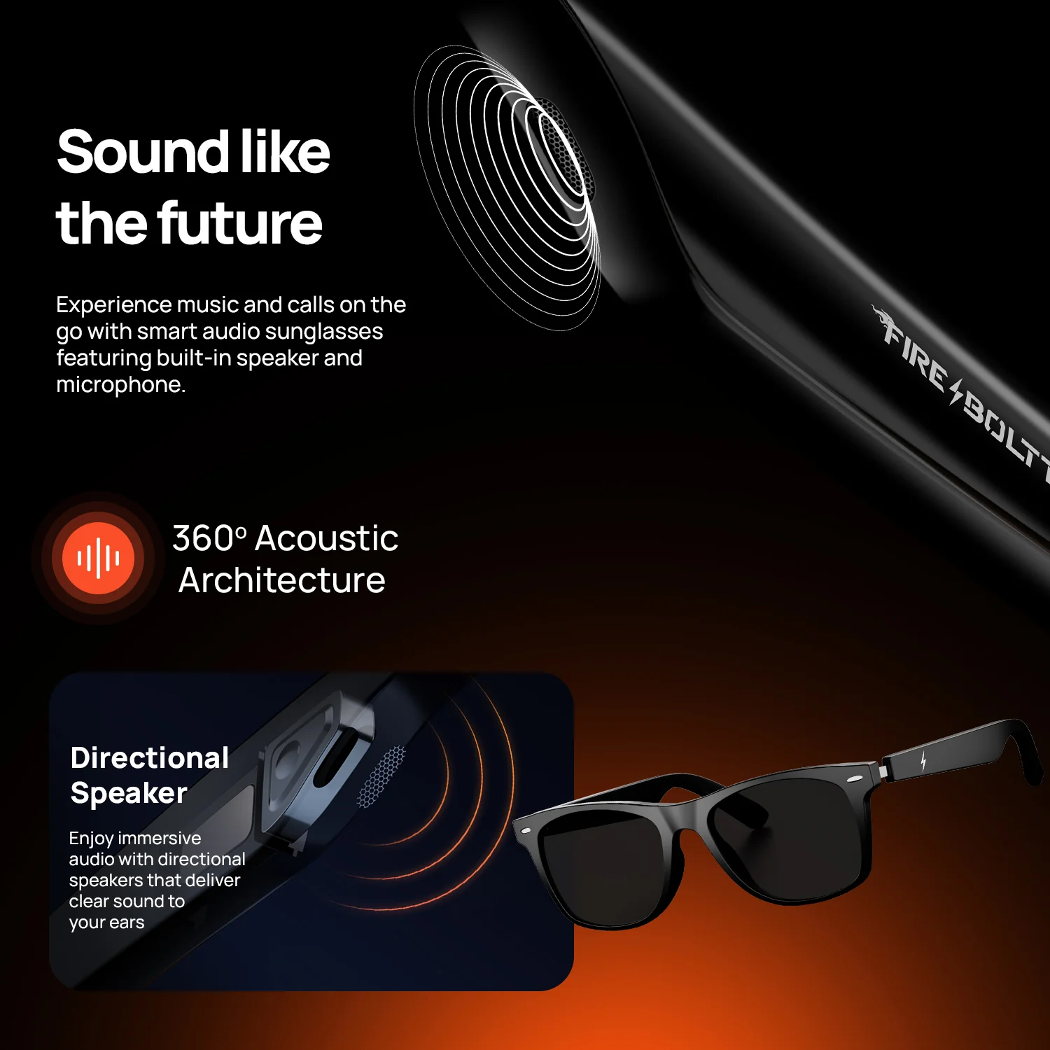 Fire-Lens Dune Smart Glasses | Wireless Bluetooth - Image 9