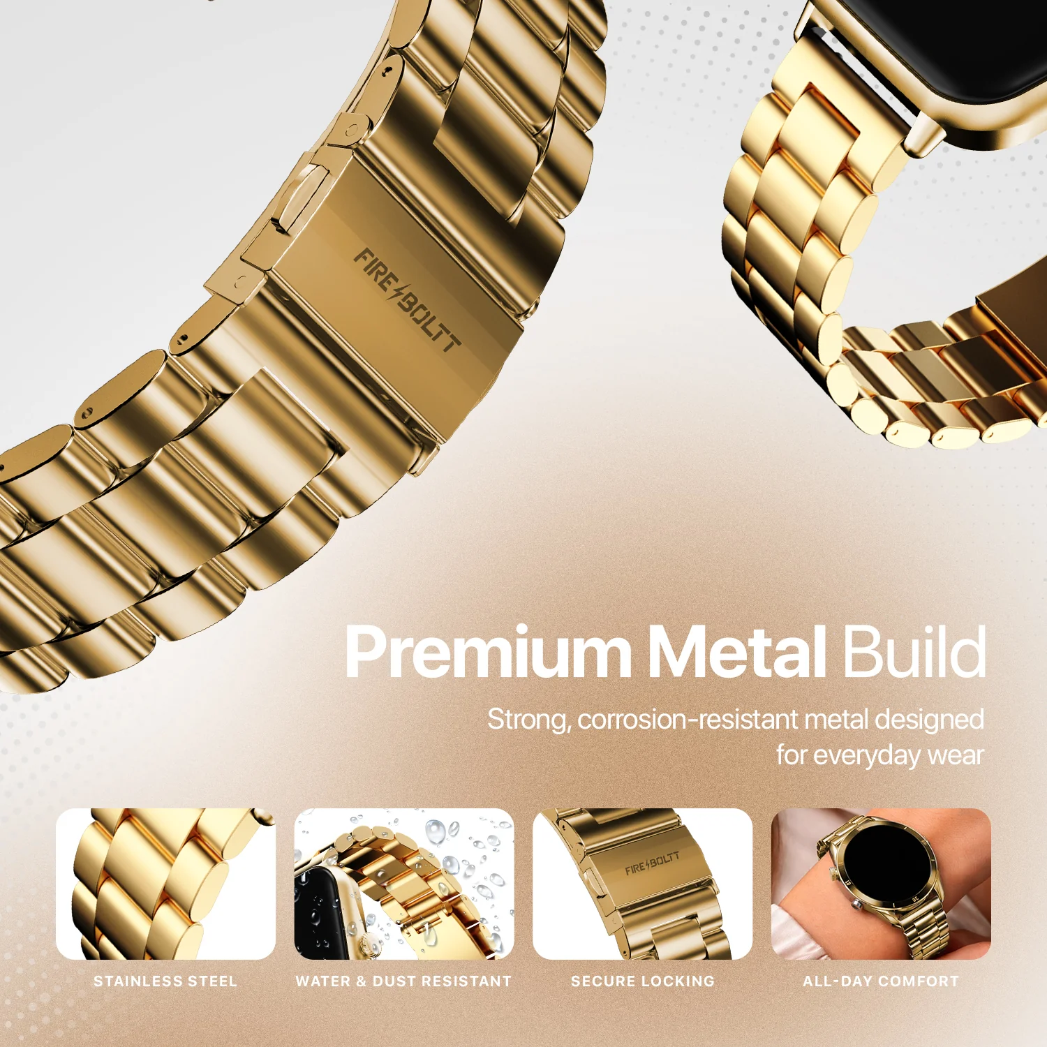 MetalEdge Stainless Steel Chain Straps 22mm - Image 4
