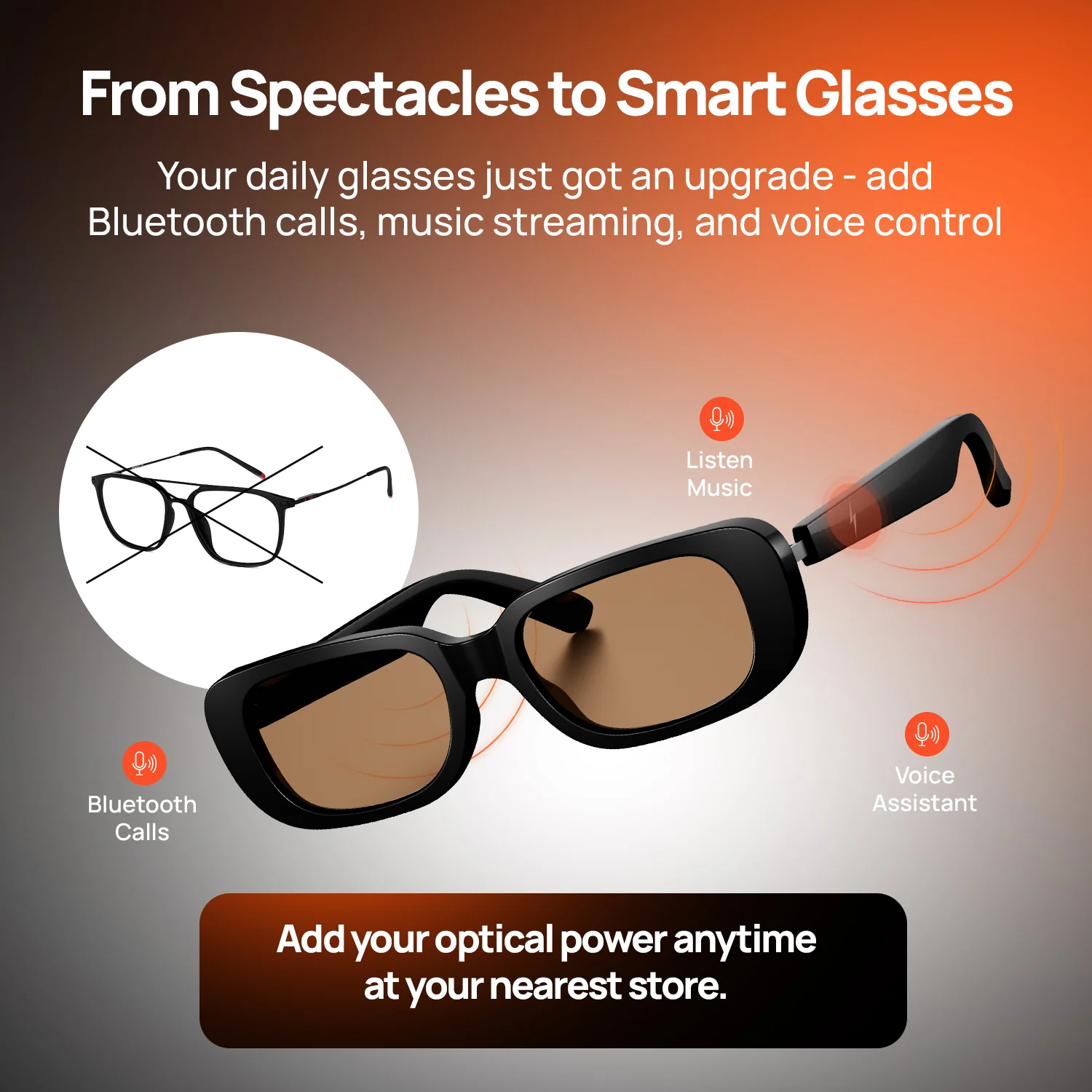 Fire-Lens Crux Smart Glasses | Wireless Bluetooth - Image 11