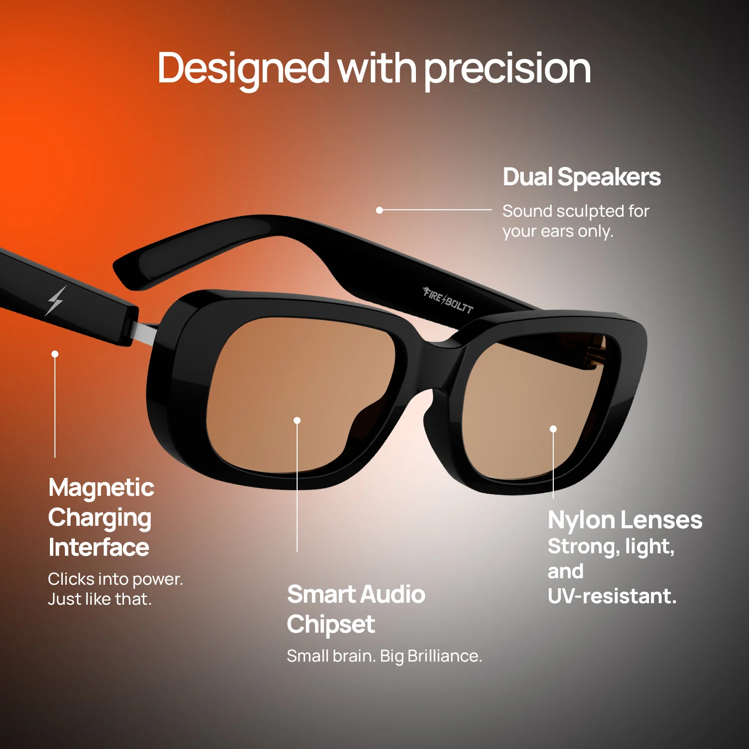 Fire-Lens Crux Smart Glasses | Wireless Bluetooth - Image 13