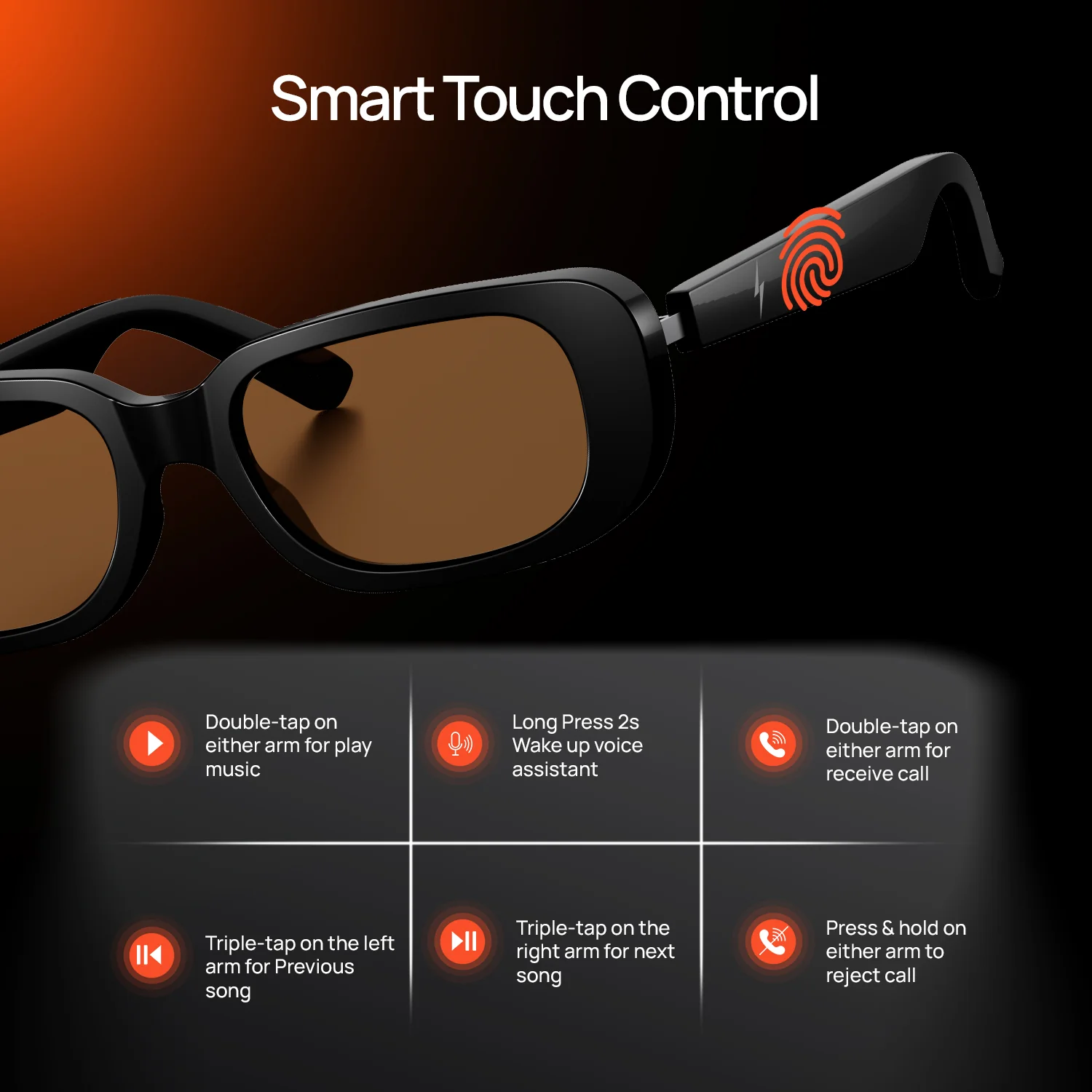 Fire-Lens Crux Smart Glasses | Wireless Bluetooth - Image 14