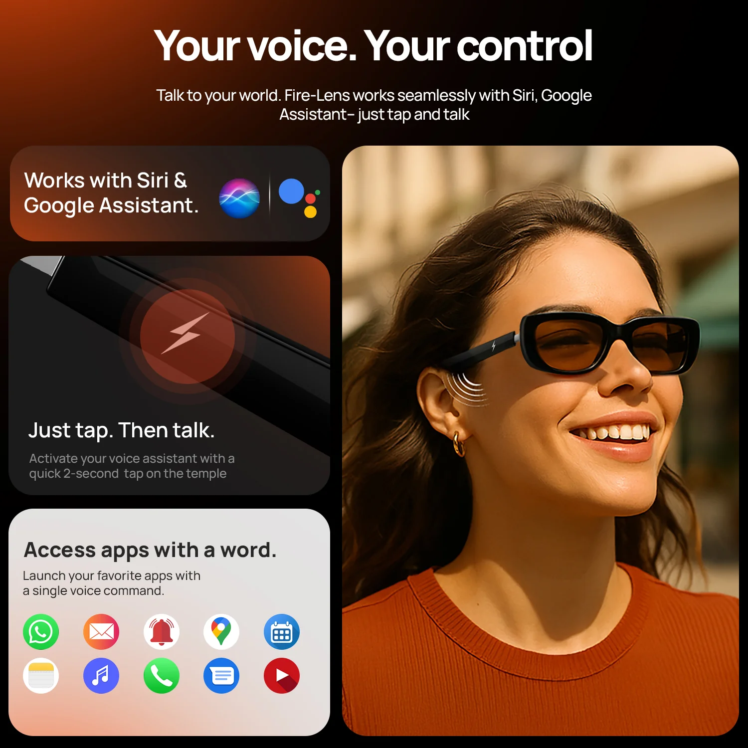Fire-Lens Crux Smart Glasses | Wireless Bluetooth - Image 17