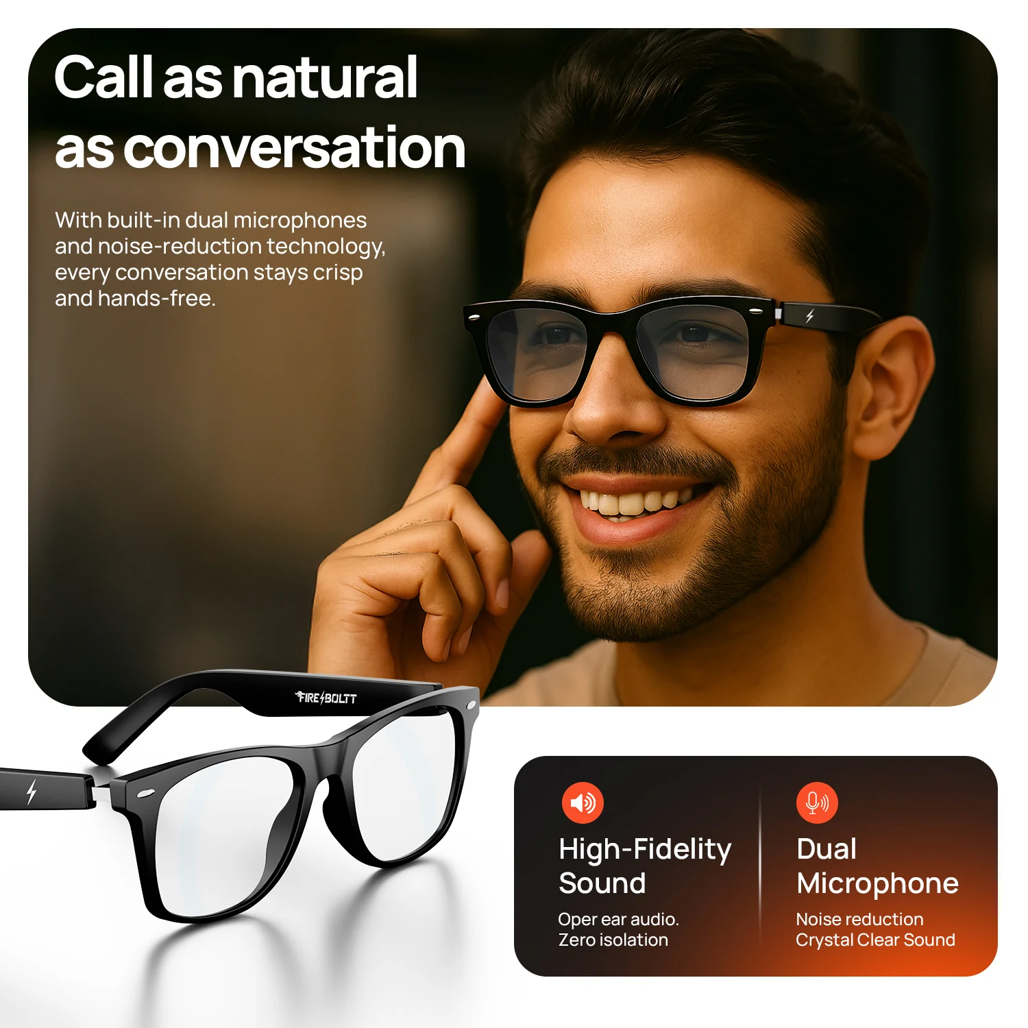 Fire-Boltt Dune Smart Glasses | Wireless Bluetooth - Image 13