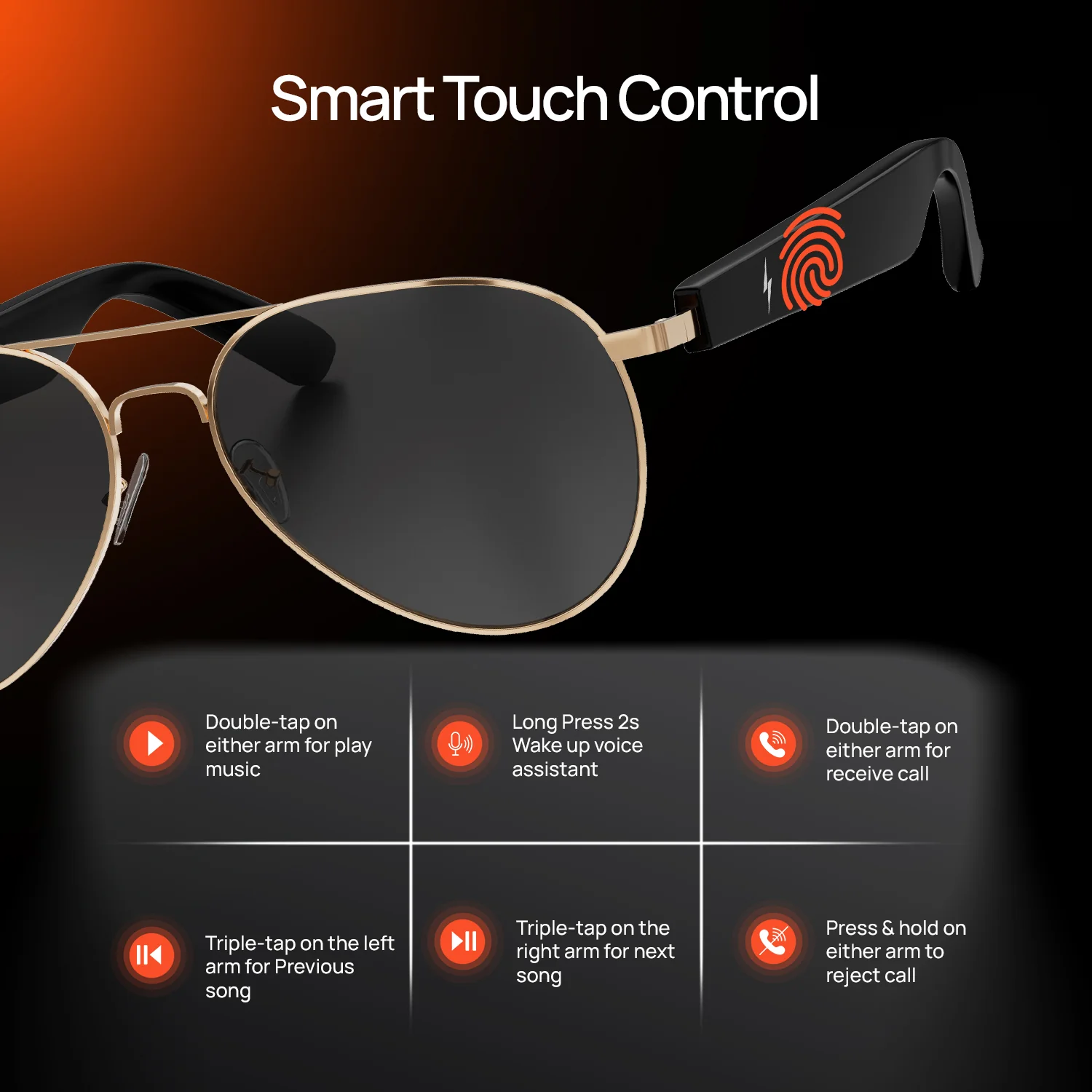 Fire-Lens Sway Smart Glasses | Wireless Bluetooth - Image 12