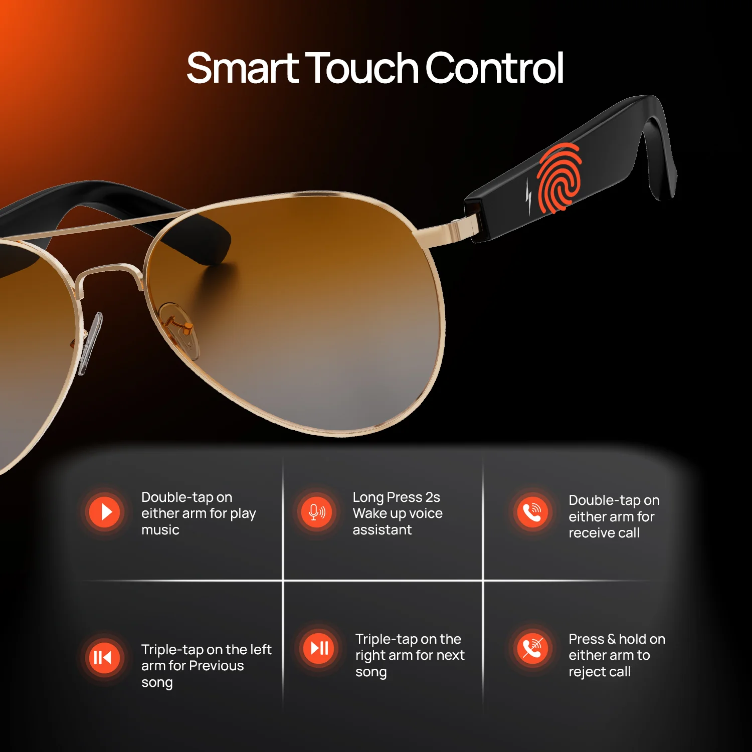 Fire-Lens Sway Smart Glasses | Wireless Bluetooth - Image 10
