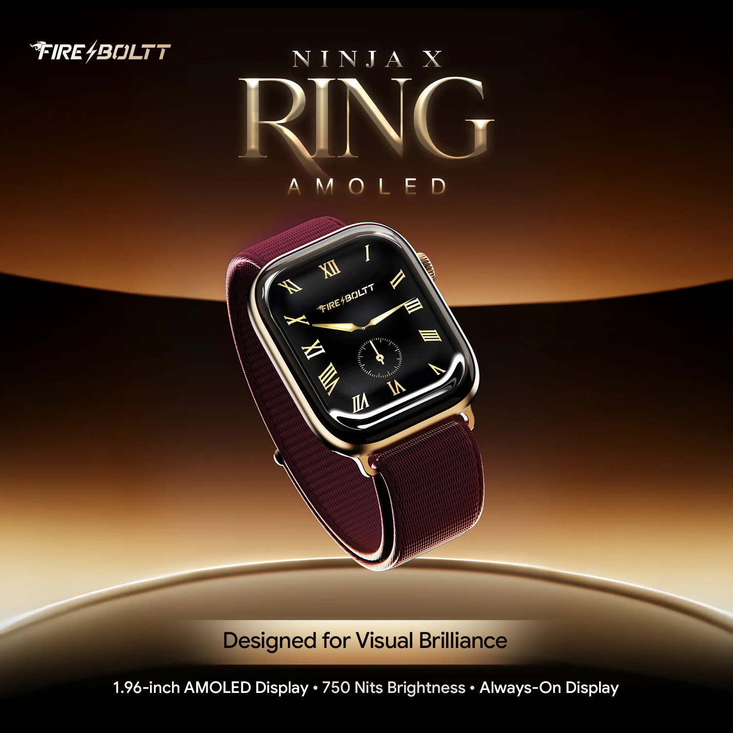 Ninja Ring Amoled - Burgundy Noir - Image 2